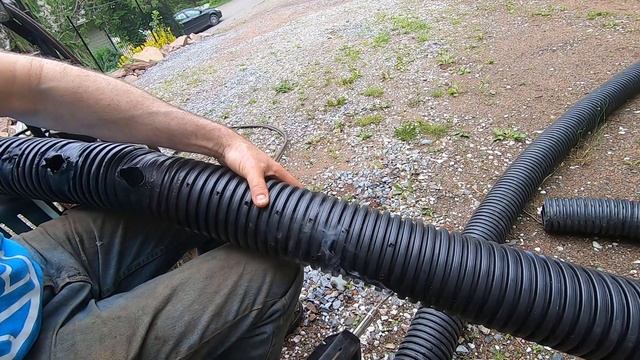 DIY Adding Drain Holes To Corrugated Pipe смотреть онлайн