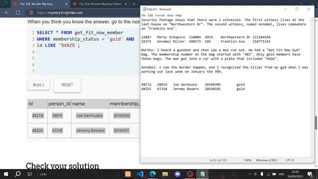 MENGERJAKAN SQL MURDER MYSTERY смотреть онлайн
