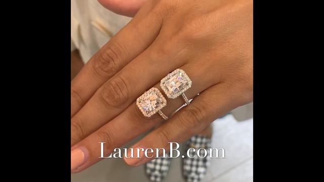Radiant Cut Moissanite Ring Comparison: Rose VS White Gold
