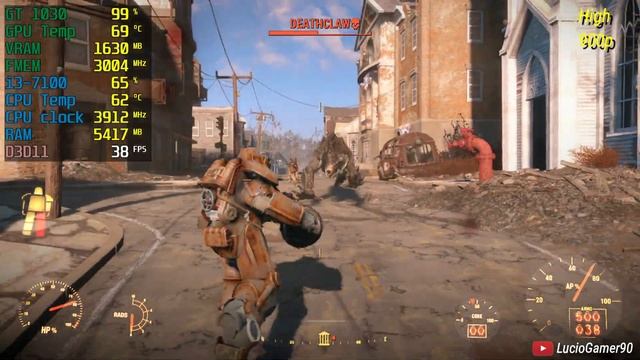 Fallout 4 | GT 1030 | i3-7100 | 1080p/900p/720p смотреть онлайн