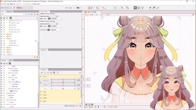 【Live2D Cubism 4.0 And Facerig】Part 2: Deformers And Parameters