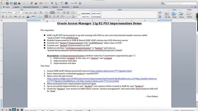 OAM 11g R2 PS3 Impersonation Demo смотреть онлайн