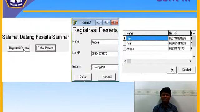 Aplikasi Pendaftaran Seminar Menggunakan Delphi 7 dan Ms. Access 2013 смотреть онлайн