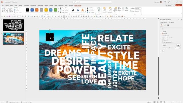 How to create a WORD CLOUD in POWERPOINT with ANIMATION using MORPH. A quick and easy tutorial. смотреть онлайн