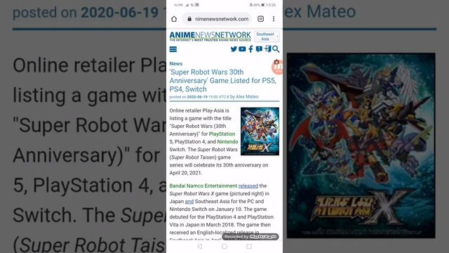 'Super Robot Wars 30th Anniversary' Game Listed for PS5, PS4, Switch смотреть онлайн