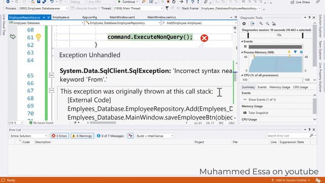 116 C# C Sharp Database SQL SERVER & Insert Data смотреть онлайн