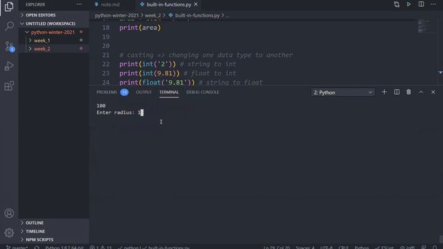 week-2: 2.2 - built-in functions, operators - 2/3 смотреть онлайн