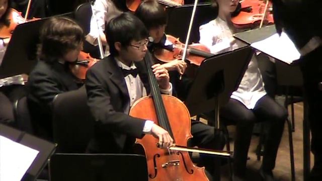 Saint-Saens Cello Concerto No.1 by Eugene Kim at Myerson Symphony Center смотреть онлайн