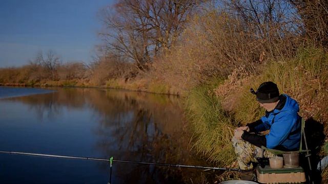 Рыбалка на поплавок поздней осенью. Поклевки крупным планом. Рыбалка как в детстве. смотреть онлайн