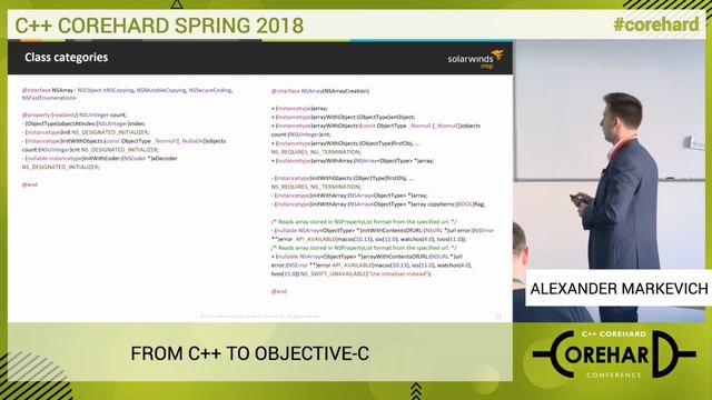 CoreHard Spring 2018. Александр Маркевич. From C++ to Objective-C смотреть онлайн