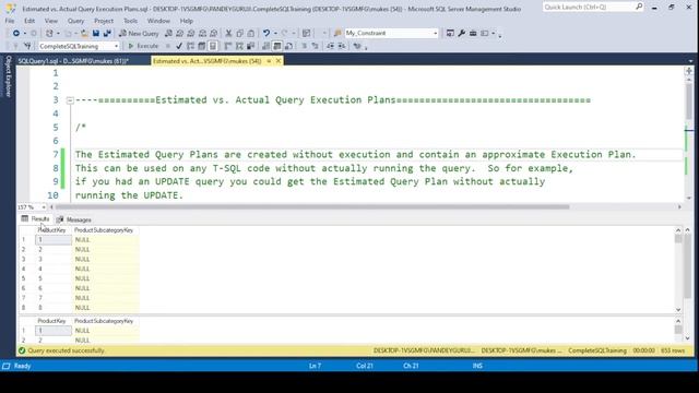 21. Estimated Query Execution Plans Vs Actual Query Execution Plans in MS SQLServer by Pandey Guruj смотреть онлайн