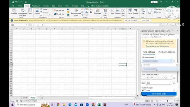 Generate QR CODE using Microsoft Excel, QR CODE generate, QR CODE generates in excel. смотреть онлайн