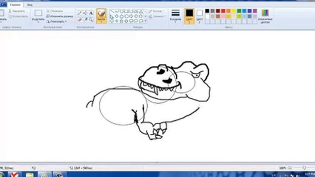 как нарисовать динозавра смотреть онлайн