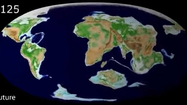 Прогнозируемый дрейф континентов (на 250 млн. лет вперед) смотреть онлайн