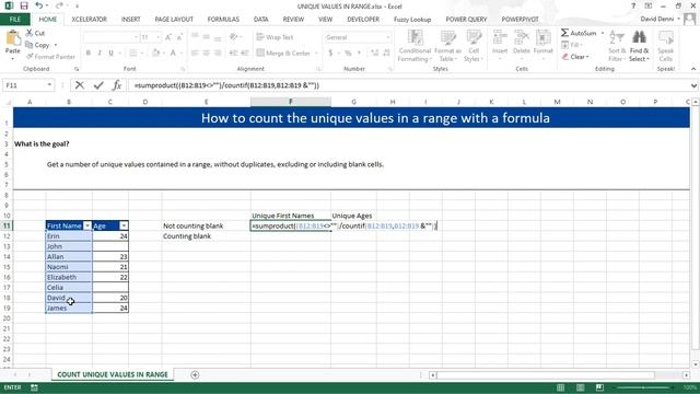 How to Count Unique Values in Microsoft Excel смотреть онлайн