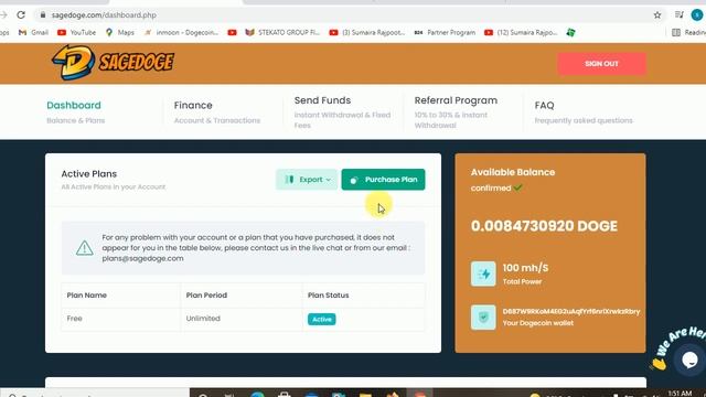 New Free Doge Cloud Mining site 2021 | Sagedoge Free 100 MH/S Signups Bonus | zero investment site смотреть онлайн