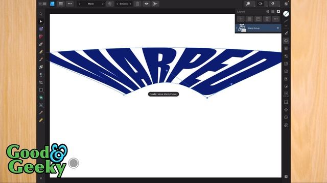 How to warp text in Affinity Designer for iPad смотреть онлайн
