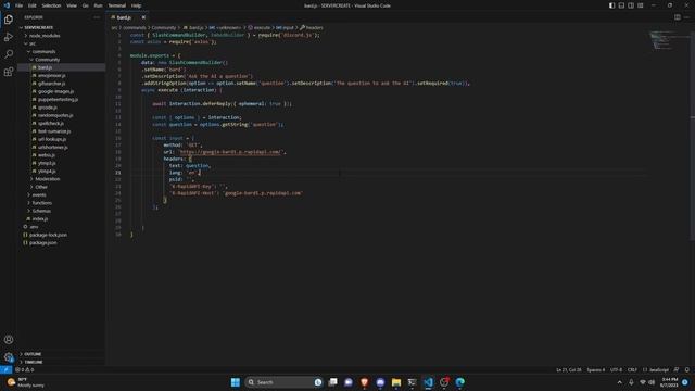 How to make a GOOGLE BARD AI command for your discord bot! || Discord.js V14 смотреть онлайн