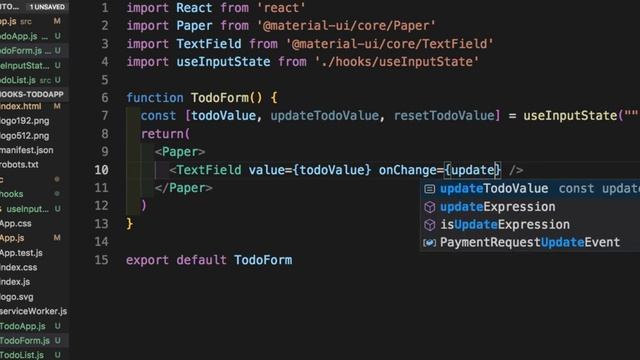 Adding todo form with hooks смотреть онлайн