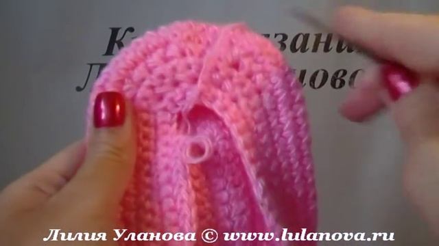 Следки крючком - Crochet socks - 2 часть - вязание верхней части следка смотреть онлайн