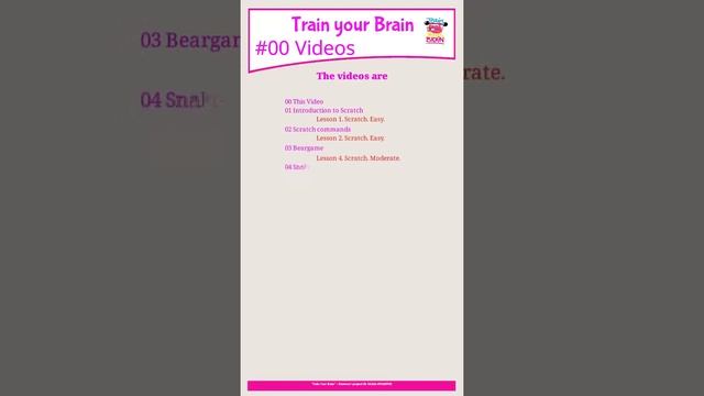 00 Scratch and Python coding. Table of contents. Train Your Brain. смотреть онлайн