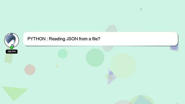 PYTHON : Reading JSON from a file? смотреть онлайн