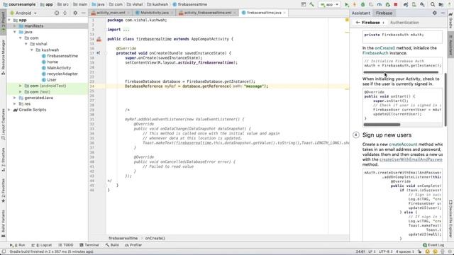 X Android Studio Course Part - 12 | Firebase pt.2 смотреть онлайн