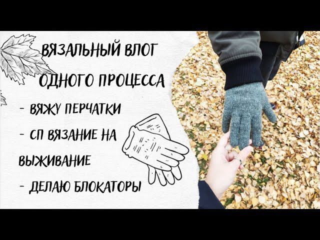 ВЯЗАЛЬНЫЙ ВЛОГ ОДНОГО ПРОЦЕССА | Вяжу перчатки, СП "Вязание на выживание", делаю блокаторы смотреть онлайн