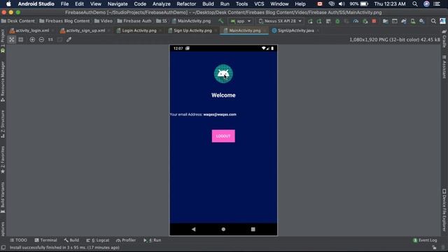 4. Structure the app built using Firebase Auth in Android Studio | FirebaseTutorials.com смотреть онлайн