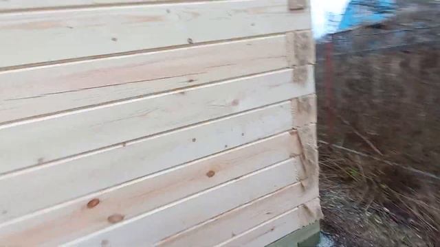 Строю себе мобильную баню 6х2.3 из бруса 140х140.3 день строительства. смотреть онлайн