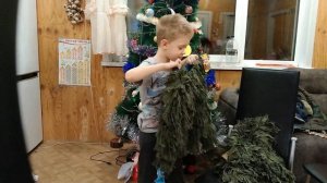 Как сделать детский костюм лешего для мальчика своими руками на Новогодний утренник в Детском саду.