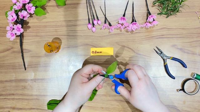 How To Make Easy Nylon Stocking Flower Step By Step ( Cherry Blossom in frame) смотреть онлайн