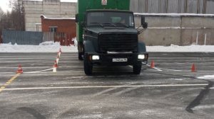 Выполнения упражнений на экзамене Категория С, площадка, Автошкола Люкс Нижний Тагил Версия 2