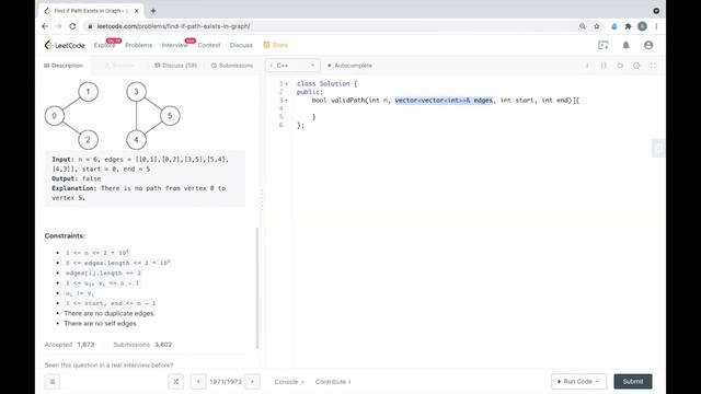 Find if Path Exists in Graph | LeetCode 1971 | English смотреть онлайн