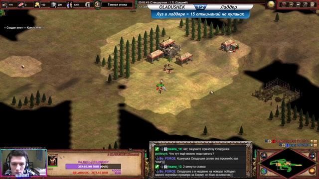 Луз в ладдере = 15 отжиманий на кулаках [20/365] [Age of Empires 2] смотреть онлайн