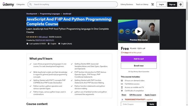 New Udemy Premium Courses For Free With Certificates | Learn Java, Python, C, C++ & More ??? смотреть онлайн
