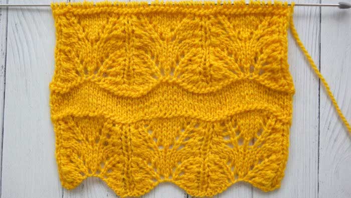 Ажурный и волнистый узор спицами для летнего топа.mp4 смотреть онлайн