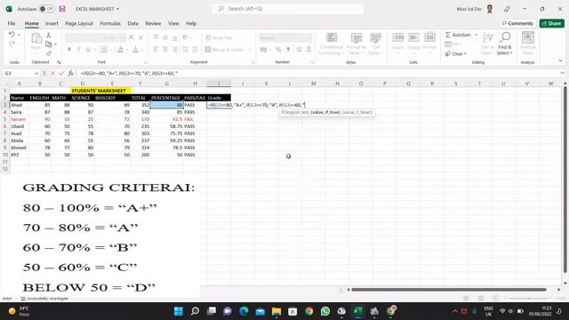 How to Insert Grades in Excel | IF Condition in Excel - Teach Me Friend смотреть онлайн