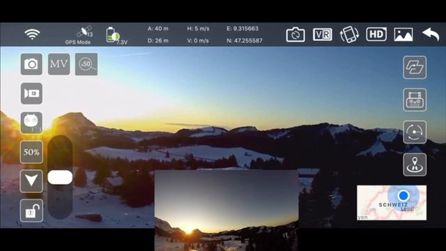 Säntis der Berg - Take off with drone Beast SG 906 смотреть онлайн