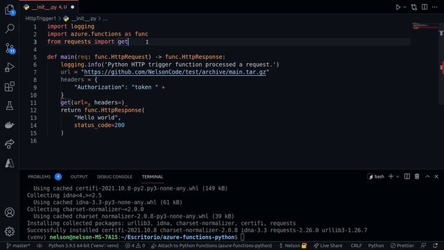 Azure Functions con Python | HTTP Trigger смотреть онлайн