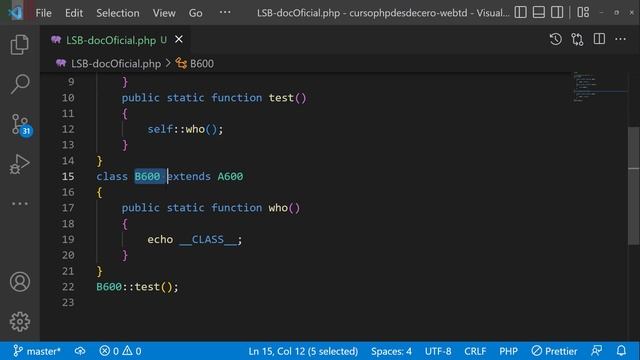 __CLASS__ en PHP | Metodos en PHP - static:: en PHP vs self:: en PHP vs parent:: en PHP (parte 12) смотреть онлайн
