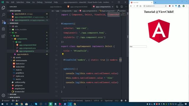 ✔️ Angular | @ViewChild | Parte 17 | Curso Básico | Tutorial ✔️ смотреть онлайн