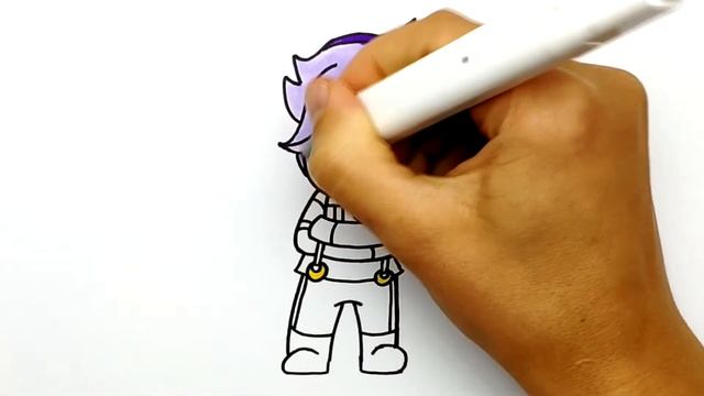 Рисем просто Колетт из Бравл Старс| Как просто нарисовать Колетту из Brawl Stars | Рисунки срисовк смотреть онлайн
