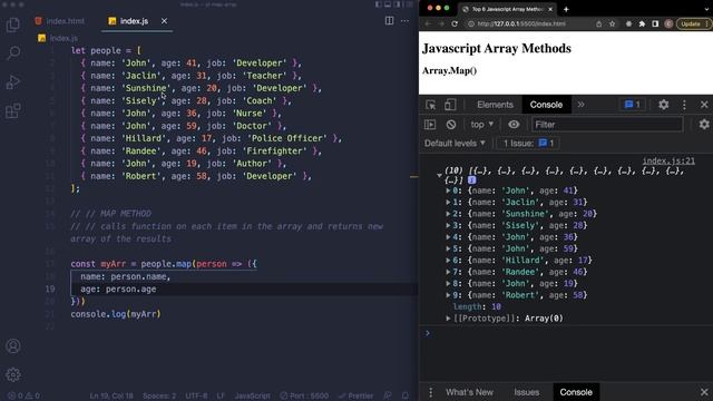 JavaScript Array Map Method - Basic Example & Real Project Example смотреть онлайн