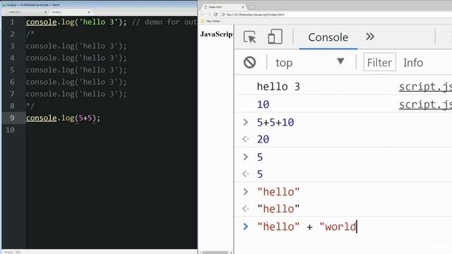 Javascript Beginner Tutorial -3 Debugging, Commenting & Data Types смотреть онлайн