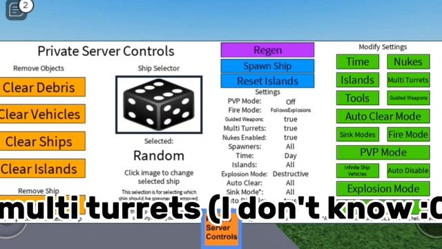 how to use private server control | Destroy the ship Roblox смотреть онлайн