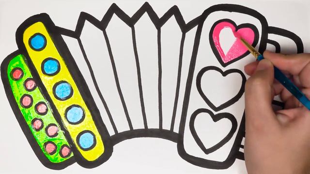 Drawing and Coloring Accordion Relaxing video смотреть онлайн