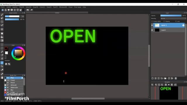 How to create a glowing neon effect using Medibang Paint Pro смотреть онлайн