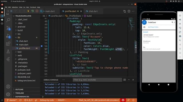 Telegram clone using Flutter | 7 | Day - 95 смотреть онлайн