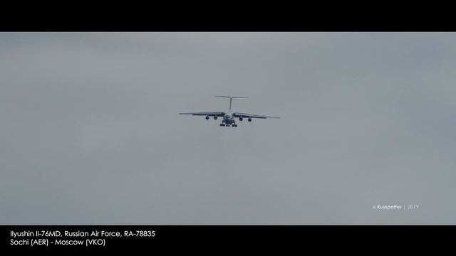 Поклон на посадочном ▶ ИЛ-76МД, ВВС РОССИИ RA-78835, Аэропорт Внуково (апрель 2019) смотреть онлайн